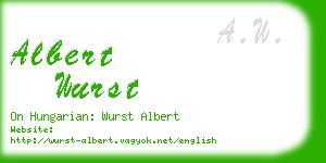 albert wurst business card